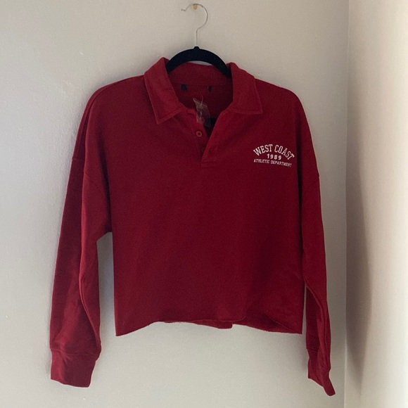 F21 Vintage inspired collared sweatshirt size M - Picture 1 of 2